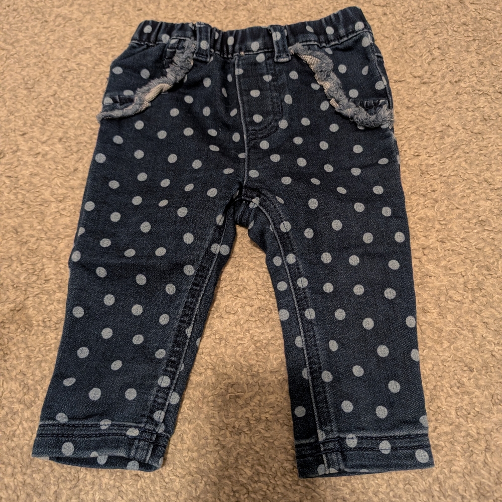 Cat & Jack Blue Polka Dot Kids Jeans